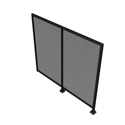 B6-2135-2400-0150-TYMFA DOUBLE PANEL-LEGS ON RIGHT AND CENTER, TIE PLATE ON LEFT 2135MM X 2400MM  1" MESH, FULLY ASSEMBLED