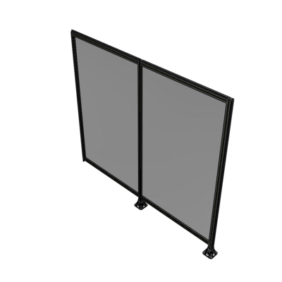 B6-2135-2400-0150-TYPFK DOUBLE PANEL-LEGS ON RIGHT AND CENTER, TIE PLATE ON LEFT 2135MM X 2400MM  1/4" POLYCARBONATE, AS KIT