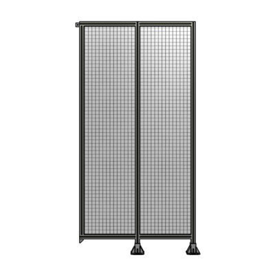 DOUBLE PANEL-LEGS ON RIGHT AND CENTER, TIE PLATE ON LEFT 2400MM X 1200MM  1" MESH, AS A KIT