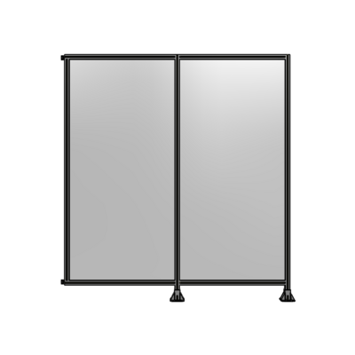 DOUBLE PANEL-LEGS ON RIGHT AND CENTER WITH HINGES 2400MM X 2200MM  1/4" POLYCARBONATE, AS A KIT