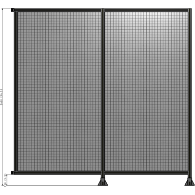 B6-2400-2400-0150-HYMFK DOUBLE PANEL-LEGS ON RIGHT AND CENTER WITH HINGES 2400MM X 2400MM  1" MESH, AS A KIT
