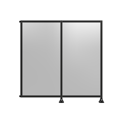 DOUBLE PANEL-LEGS ON RIGHT AND CENTER WITH HINGES 2400MM X 2400MM  1/4" POLYCARBONATE, AS A KIT