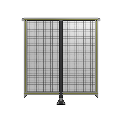 DOUBLE PANEL-LEG IN CENTER AND TIE PLATE CONNECTORS 1400MM X 1200MM  1" MESH, FULLY ASSEMBLED