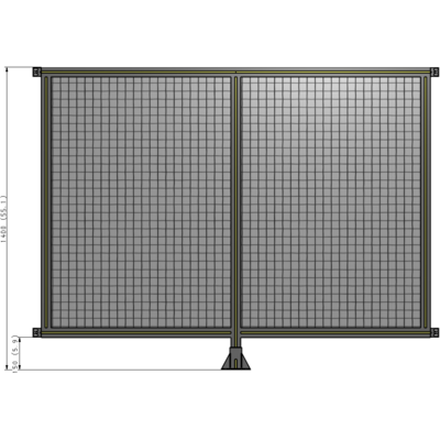 B7-1400-1800-0150-HYMFA DOUBLE PANEL-LEG IN CENTER AND HINGE CONNECTORS 1400MM X 1800MM  1" MESH, AS A KIT