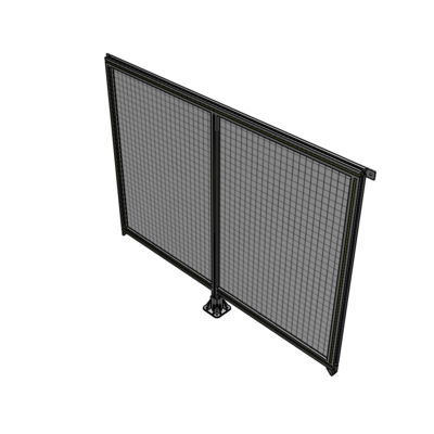 B7-1400-1800-0150-TYMFK DOUBLE PANEL-LEG IN CENTER AND TIE PLATE CONNECTORS 1400MM X 1800MM  1" MESH, FULLY ASSEMBLED