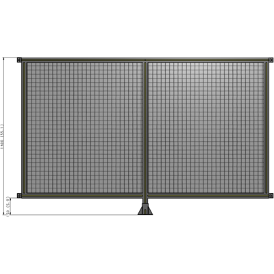 B7-1400-2200-0150-HYMFK DOUBLE PANEL-LEG IN CENTER AND HINGE CONNECTORS 1400MM X 2200MM  1" MESH, AS A KIT