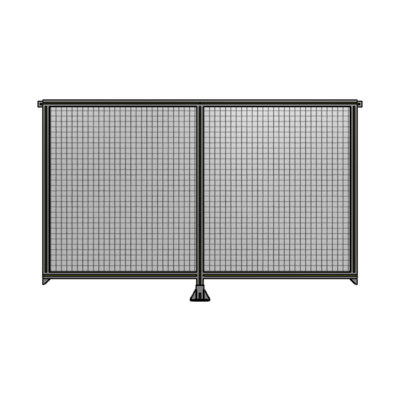 DOUBLE PANEL-LEG IN CENTER AND TIE PLATE CONNECTORS 1400MM X 2200MM  1" MESH, FULLY ASSEMBLED