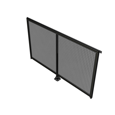 B7-1400-2200-0150-TYMFA DOUBLE PANEL-LEG IN CENTER AND TIE PLATE CONNECTORS 1400MM X 2200MM  1" MESH, FULLY ASSEMBLED
