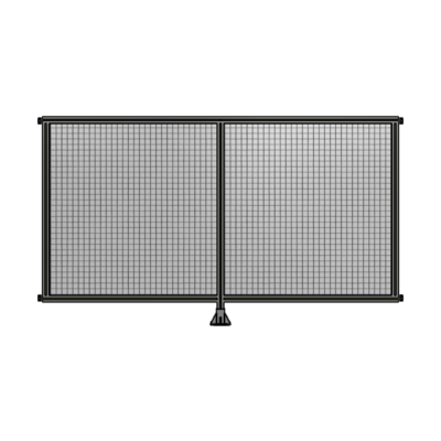 DOUBLE PANEL-LEG IN CENTER AND HINGE CONNECTORS 1400MM X 2400MM  1" MESH, FULLY ASSEMBLED