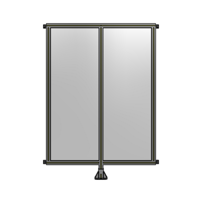 DOUBLE PANEL-LEG IN CENTER AND HINGE CONNECTORS 1700MM X 1200MM  1/4" POLYCARBONATE, AS A KIT