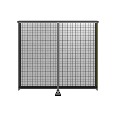 DOUBLE PANEL-LEG IN CENTER AND TIE PLATE CONNECTORS 1700MM X 1800MM  1" MESH, FULLY ASSEMBLED
