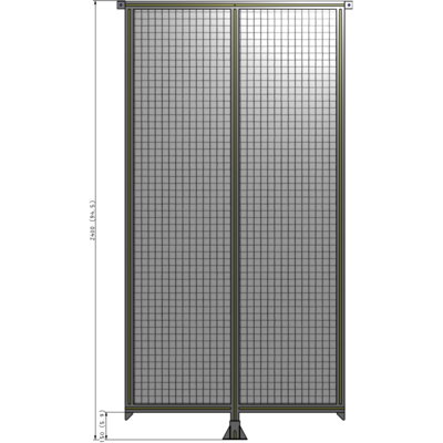 B7-2400-1200-0150-TYMFK DOUBLE PANEL-LEG IN CENTER AND TIE PLATE CONNECTORS 2400MM X 1200MM 1" MESH, AS A KIT