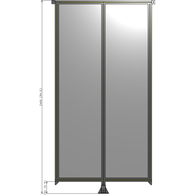 B7-2400-1200-0150-TYPFK DOUBLE PANEL-LEG IN CENTER AND TIE PLATE CONNECTORS 2400MM X 1200MM 1/4" POLYCARBONATE, AS KIT