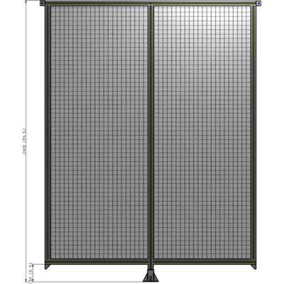 B7-2400-1800-0150-TYMFA DOUBLE PANEL-LEG IN CENTER AND TIE PLATE CONNECTORS 2400MM X 1800MM 1" MESH, FULLY ASSEMBLED