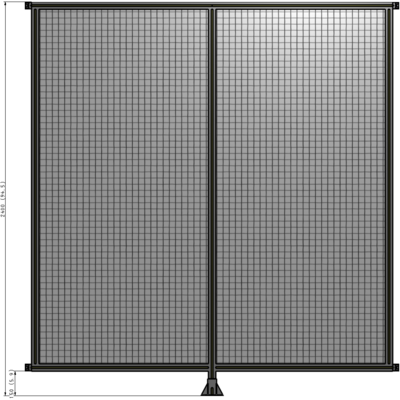 B7-2400-2200-0150-HYMFK DOUBLE PANEL-LEG IN CENTER AND HINGE CONNECTORS 2400MM X 2200MM  1" MESH, AS A KIT