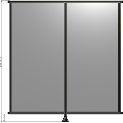 B7-2400-2200-0150-HYPFK DOUBLE PANEL-LEG IN CENTER AND HINGE CONNECTORS 2400MM X 2200MM 1/4" POLYCARBONATE, AS A KIT