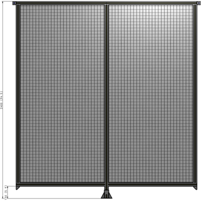 B7-2400-2200-0150-TYMFK DOUBLE PANEL-LEG IN CENTER AND TIE PLATE CONNECTORS 2400MM X 2200MM 1" MESH, AS A KIT