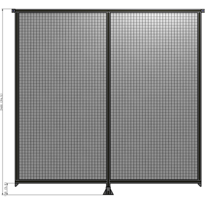 B7-2400-2400-0150-TYMFK DOUBLE PANEL-LEG IN CENTER AND TIE PLATE CONNECTORS 2400MM X 2400MM 1" MESH, AS A KIT
