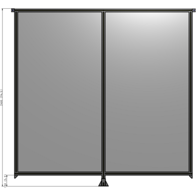B7-2400-2400-0150-TYPFK DOUBLE PANEL-LEG IN CENTER AND TIE PLATE CONNECTORS 2400MM X 2400MM 1/4" POLYCARBONATE, AS KIT
