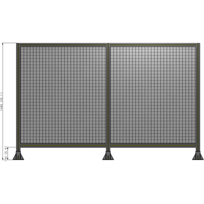 B8-1400-2200-0150-ZYMFK DOUBLE PANEL-3 LEGS 1400MM X 1800MM  1" MESH, AS A KIT