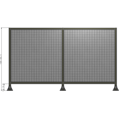 B8-1400-2400-0150-ZYMFK DOUBLE PANEL-3 LEGS 1400MM X 1800MM 1" MESH, AS A KIT