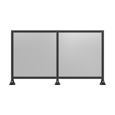DOUBLE PANEL-3 LEGS  1400MM X 1800MM  1/4&quot; POLYCARBONATE, FULLY ASSEMBLED