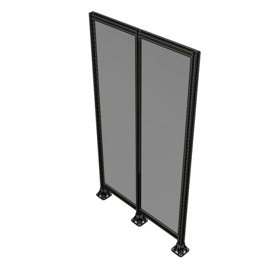 B8-2135-1200-0150-ZYPFK DOUBLE PANEL-3 LEGS 2135MM X 1200MM  1/4" POLYCARBONATE, AS A KIT