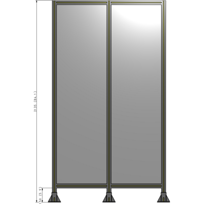 B8-2135-1200-0150-ZYPFK DOUBLE PANEL-3 LEGS 2135MM X 1200MM  1/4" POLYCARBONATE, AS A KIT