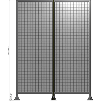 B8-2400-1800-0150-ZYMFK DOUBLE PANEL-3 LEGS 2400MM X 2400MM 1" MESH, AS A KIT