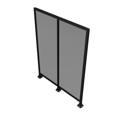 B8-2400-1800-0150-ZYPFA DOUBLE PANEL-3 LEGS 2400MM X 2400MM 1/4" POLYCARBONATE, FULLY ASSEMBLED
