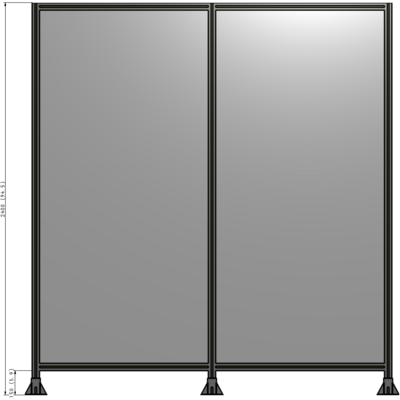 B8-2400-2200-0150-ZYPFK DOUBLE PANEL-3 LEGS 2400MM X 2400MM  1/4" POLYCARBONATE, AS A KIT