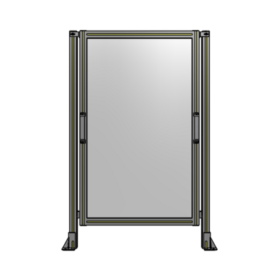 SINGLE REMOVABLE PANEL WITH LEGS 1400MM X 900MM 1/4" POLYCARBONATE, FULLY ASSEMBLED