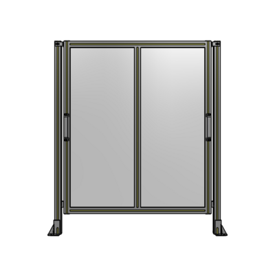 DOUBLE REMOVABLE PANEL WITH LEGS 1400MM X 1200MM 1/4" POLYCARBONATE, AS A KIT