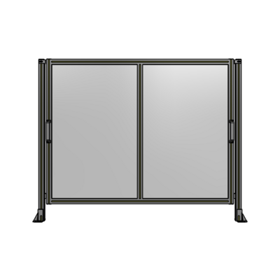 DOUBLE REMOVABLE PANEL WITH LEGS  1400MM X 1750MM 1/4" POLYCARBONATE, FULLY ASSEMBLED