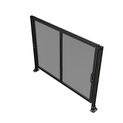 E4-1400-1750-0150-GYPTA DOUBLE REMOVABLE PANEL WITH LEGS  1400MM X 1750MM 1/4" POLYCARBONATE, FULLY ASSEMBLED