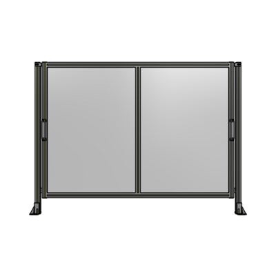 DOUBLE REMOVABLE PANEL WITH LEGS  1400MM X 1900MM 1/4" POLYCARBONATE, FULLY ASSEMBLED