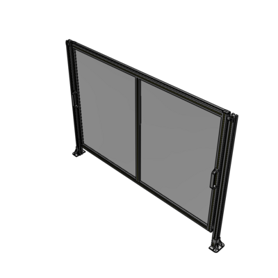 E4-1400-2000-0150-GYPTA DOUBLE REMOVABLE PANEL WITH LEGS  1400MM X 2000MM 1/4" POLYCARBONATE, FULLY ASSEMBLED