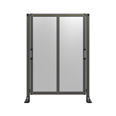 DOUBLE REMOVABLE PANEL WITH LEGS 1700MM X 1200MM 1/4" POLYCARB, AS A KIT