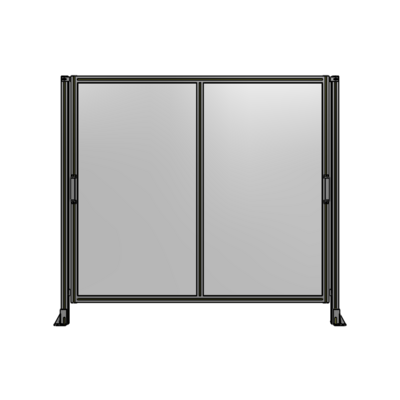 DOUBLE REMOVABLE PANEL WITH LEGS 1700MM X 1900MM 1/4" POLYCARBONATE, AS A KIT