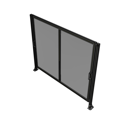 E4-1700-2000-0150-GYPTA DOUBLE REMOVABLE PANEL WITH LEGS  1700MM X 2000MM 1/4" POLYCARBONATE, FULLY ASSEMBLED