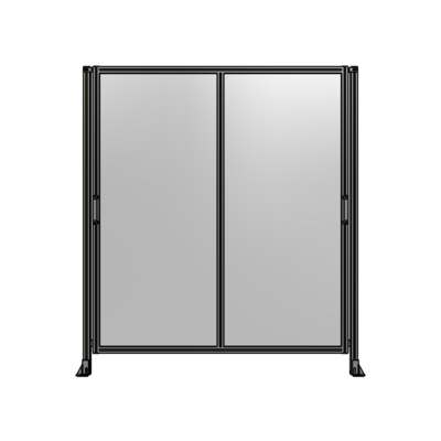DOUBLE REMOVABLE PANEL WITH LEGS 2135MM X 1900MM 1/4" POLYCARBONATE, AS A KIT