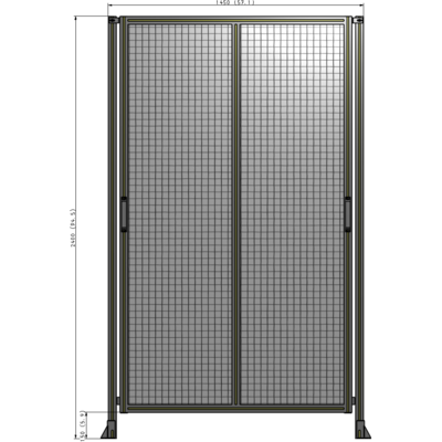 E4-2400-1450-0150-GYMTK DOUBLE REMOVABLE PANEL WITH LEGS 2400MM X 1450MM 1" MESH, AS A KIT