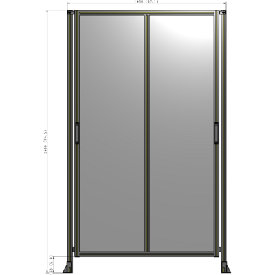 E4-2400-1450-0150-GYPTK DOUBLE REMOVABLE PANEL WITH LEGS 2400MM X 1450MM 1/4" POLYCARBONATE, AS A KIT