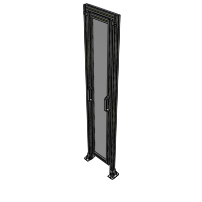 E5-2135-0450-0150-GYPTA SINGLE REMOVABLE PANEL WITH LEGS AND A HEADER  2135MM X 450MM 1/4" POLYCARBONATE, FULLY ASSEMBLED