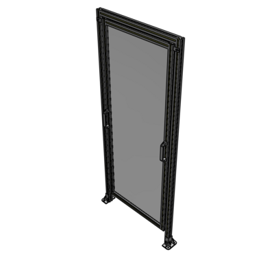 E5-2135-0900-0150-GYPTA SINGLE REMOVABLE PANEL WITH LEGS AND A HEADER  2135MM X 900MM 1/4" POLYCARBONATE, FULLY ASSEMBLED