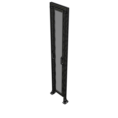 E5-2400-0450-0150-GYPTA SINGLE REMOVABLE PANEL WITH LEGS AND A HEADER  2400MM X 450MM 1/4" POLYCARBONATE, FULLY ASSEMBLED