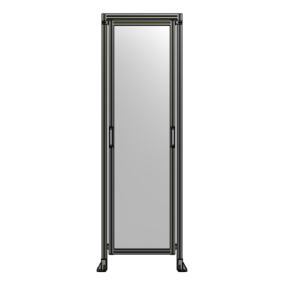 SINGLE REMOVABLE PANEL WITH LEGS AND A HEADER  2400MM X 750MM 1/4&quot; POLYCARBONATE, FULLY ASSEMBLED