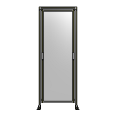 SINGLE REMOVABLE PANEL WITH LEGS AND A HEADER  2400MM X 900MM 1/4&quot; POLYCARBONATE, FULLY ASSEMBLED
