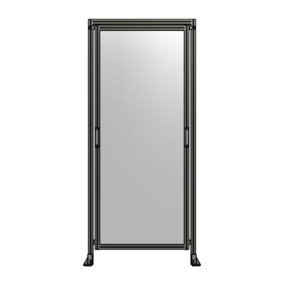 SINGLE REMOVABLE PANEL WITH LEGS AND A HEADER  2400MM X 1050MM 1/4&quot; POLYCARBONATE, FULLY ASSEMBLED