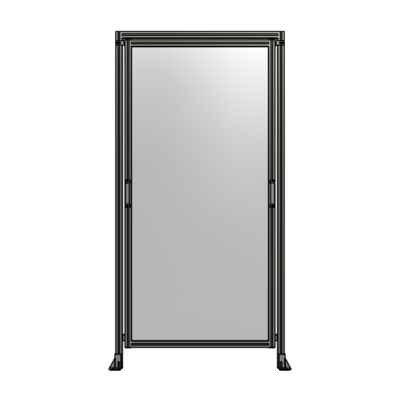 SINGLE REMOVABLE PANEL WITH LEGS AND A HEADER  2400MM X 1200MM 1/4&quot; POLYCARBONATE, FULLY ASSEMBLED